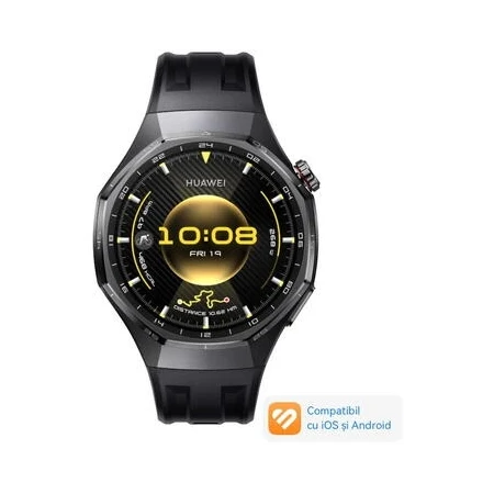 Smartwatch Huawei Watch GT 6 Pro, 46MM, Black Titanium Alloy Case, Black Fluoroelastomer Strap