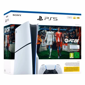 Consola PlayStation 5 (PS5) Slim, 1TB SSD, E-Chassis + FC 26 Consola PlayStation 5 (PS5) Slim, 1TB SSD, E-Chassis + FC 26