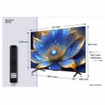 Televizor QLED TCL 127 cm 50 50P79K, Ultra HD 4K, Smart TV, WiFi, CI+
