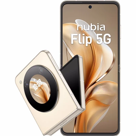 Telefon mobil ZTE nubia FLIP, Dual SIM, 8GB RAM, 256GB, 5G, Gold