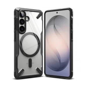 Husa MagSafe pentru Samsung Galaxy S26 S942, Ringke, Fusion X, Neagra