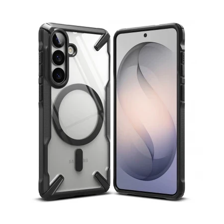 Husa MagSafe pentru Samsung Galaxy S26 S942, Ringke, Fusion X, Neagra