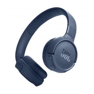 Casti audio wireless on-ear JBL Tune 520BT, JBL Pure Bass Sound, Bluetooth 5.3, Conexiune multi-point, Asistent vocal, Albastru