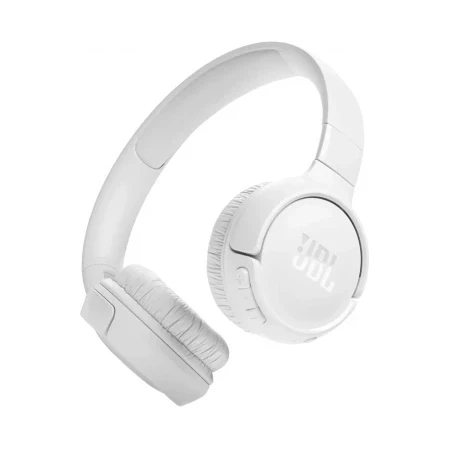 Casti audio wireless on-ear JBL Tune 520BT, JBL Pure Bass Sound, Bluetooth 5.3, Conexiune multi-point, Asistent vocal, Alb