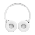 Casti audio wireless on-ear JBL Tune 520BT, JBL Pure Bass Sound, Bluetooth 5.3, Conexiune multi-point, Asistent vocal, Alb