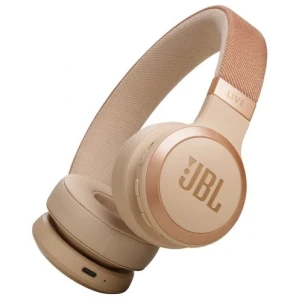 Casti audio wireless on-ear JBL LIVE 670NC, True Adaptive NC, Bluetooth, Multi-Point, Nisip