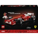 Set de constructie pentru adulti LEGO® Icons Ferrari F2004 si Michael Schumacher 11375, Masina de Jucarie, Cadou pentru Barbati Pasionati de Formula 1 si Jocuri cu Masini