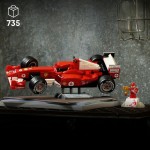 Set de constructie pentru adulti LEGO® Icons Ferrari F2004 si Michael Schumacher 11375, Masina de Jucarie, Cadou pentru Barbati Pasionati de Formula 1 si Jocuri cu Masini