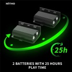 Statie de incarcare universala pentru controlere Xbox cu 2 acumulatori, NITHO, negru, 1200mAh
