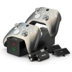 Statie de incarcare universala pentru controlere Xbox cu 2 acumulatori, NITHO, negru, 1200mAh