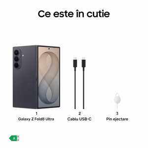 Telefon mobil Samsung Galaxy Z Fold8 Ultra, 12GB RAM, 256GB, 5G, Graphite