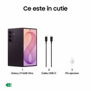Telefon mobil Samsung Galaxy Z Fold8 Ultra, 12GB RAM, 256GB, 5G, Techno Violet