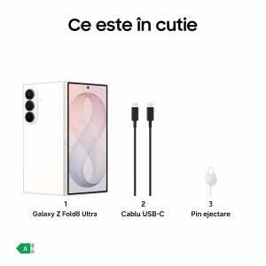 Telefon mobil Samsung Galaxy Z Fold8 Ultra, 12GB RAM, 256GB, 5G, Cream