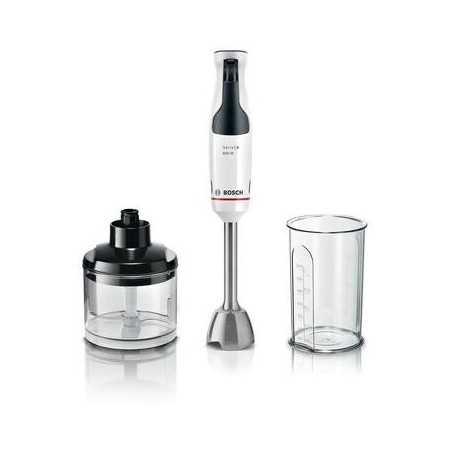 Mixer vertical Bosch ErgoMaster MSM4W221, 600 W, minitocator,vas gradat, cutit QuattroBlade System cu 4 laturi, tel negru/argintiu