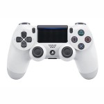 Controller wireless pentru PlayStation 4, alb, joystick ultra-precis, design ergonomic