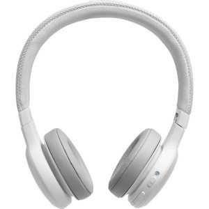 Casti On Ear JBL Live 400, Wireless, Bluetooth, Autonomie 24 ore, Alb