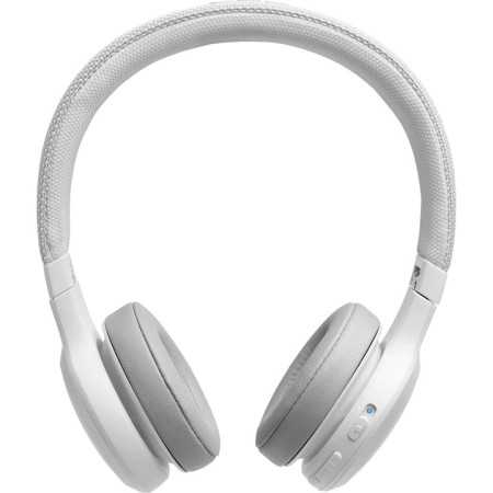Casti On Ear JBL Live 400, Wireless, Bluetooth, Autonomie 24 ore, Alb