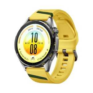 Smartwatch Huawei Watch GT 7, 46MM, Tarnish Stainless Steel Case, Yellow Fluoroelastomer Strap