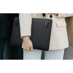 Set 2 Cleme Pliabile Suport Laptop, Fixare Adeziva, Metalic, Negru