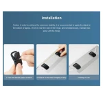 Set 2 Cleme Pliabile Suport Laptop, Fixare Adeziva, Metalic, Negru