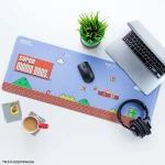 Mousepad profesional pentru gaming si birou Super Mario Bros, model XL antiderapant, impermeabil, 80x30 cm