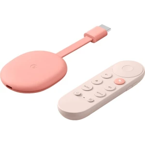 Google Chromecast Google TV, 4K, HDMI, Bluetooth, Wi-Fi, Telecomanda comenzi vocale, Roz