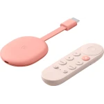 Google Chromecast Google TV, 4K, HDMI, Bluetooth, Wi-Fi, Telecomanda comenzi vocale, Roz