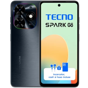 Telefon mobil Tecno Spark GO (2024), Dual SIM, 4GB RAM, 128GB, Gravity Black