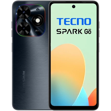 Telefon mobil Tecno Spark GO (2024), Dual SIM, 3GB RAM, 64GB, Gravity Black