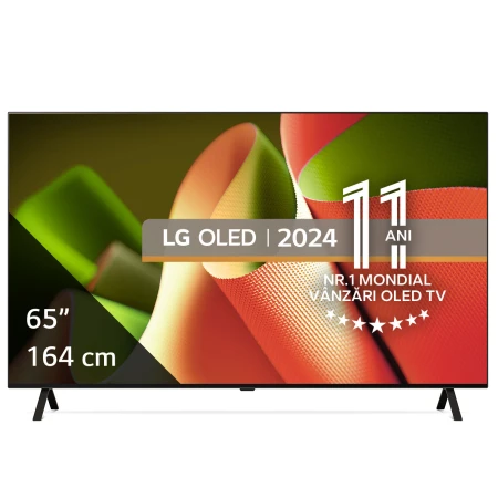 Televizor LG OLED 65B42LA, 164 cm, Smart, 4K Ultra HD, 100 Hz, Clasa F (Model 2024)