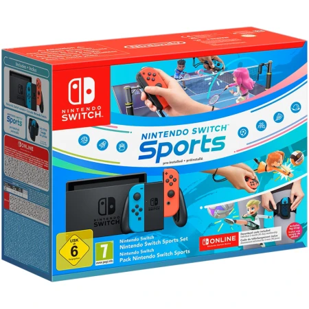 Consola Nintendo Switch Sports Bundle Had + 12 luni abonament Nintendo Switch Online