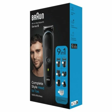 Aparat de tuns/barbierit, Braun, MGK5411, 9in1, Negru