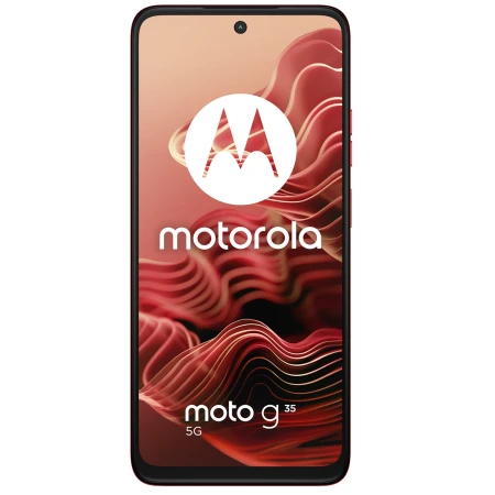 Telefon mobil Motorola Moto g35, Dual SIM, 128GB, 4GB RAM, 5G, Guava Red
