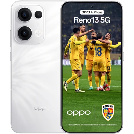 Telefon mobil OPPO Reno13, Dual SIM, 12GB RAM, 256GB, 5G, Plume White