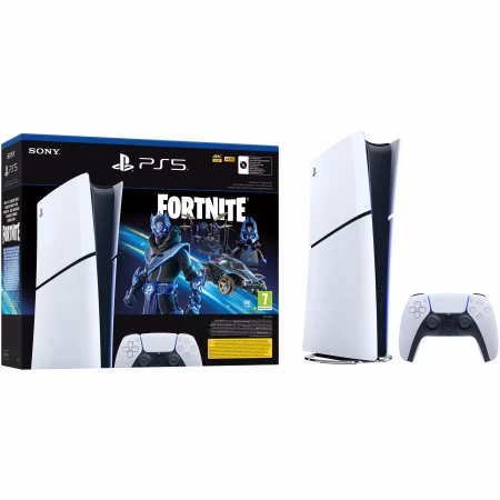 Consola PlayStation 5 Digital Edition (PS5) Slim + The Fortnite Cobalt Star Pack