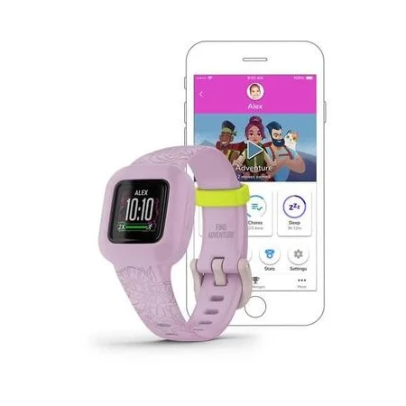 Bratara fitness Garmin Vivofit Jr. 3, Floral Pink